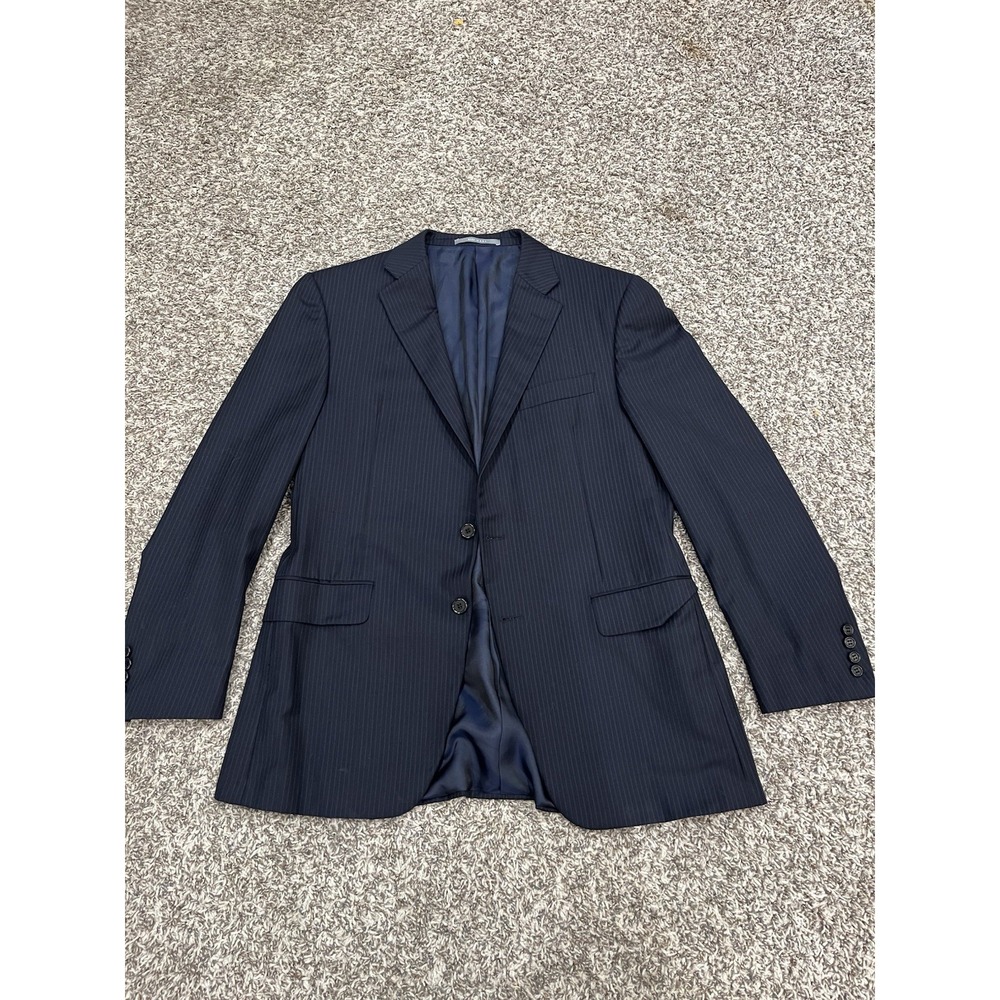 Loro Piana Blazer Mens‎ 40 Hickery Freeman Blue Worsted Wool (1951))